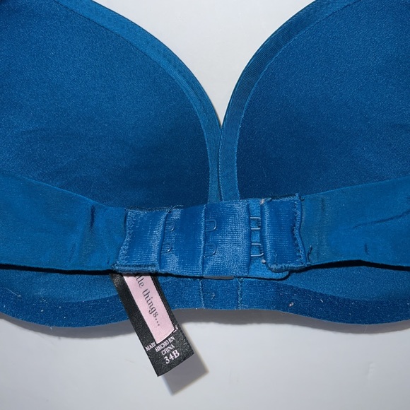 Victorias Secret Bra Womens 34B Teal Blue Sexy Little Things Push Up adjustable - Picture 5 of 11